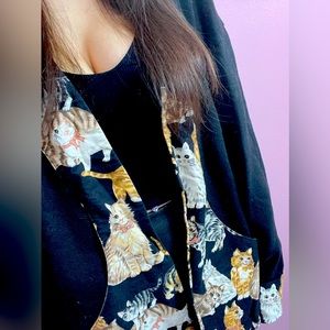 Vintage cat cardigan